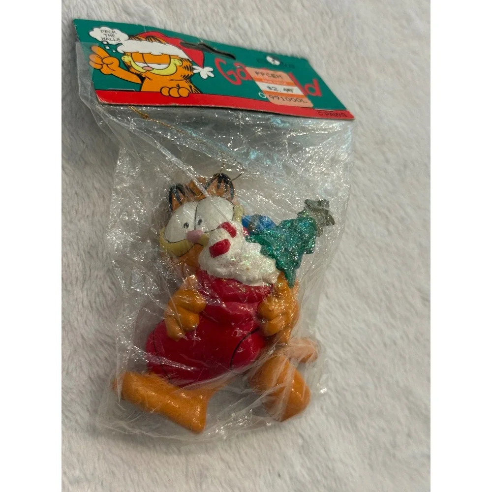 Vintage Garfield Christmas Ornament Kurt S Adler Stocking Tree PW17 New in Bag